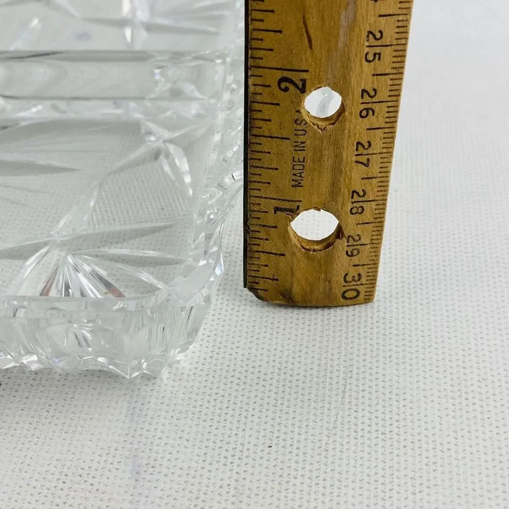 Crystal Relish Tray‎ Palm Leaves Stars 8.25